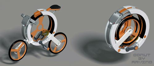 甜甜圈折叠自行车